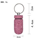 Keychain Factory - Diamond-encrusted Medicine Bottle Key Chain Box