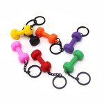 Keychain Factory - 3D Rubber Dumbbell Keychain Couple Souvenir