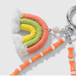 Keychain Manufacturer - Resin Heart Bead Rainbow Weaving