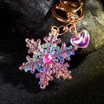 Keychain Supplier - Christmas Snowflake Keychain Acrylic Diamond
