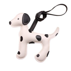 Keychain Supplier - Spotted Dog PU Keychain Bag Charm Clothing