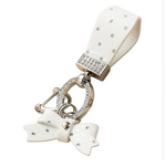 Keychain Supplier - Diamond Circle Bow Hand Rope Keychain Women