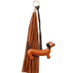Keychain Factory - Extra Long Pug Tassel Pendant PU Cartoon