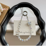 Phone Chain Supplier - High-End Crystal Bead Alloy Butterfly