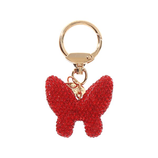 Keychain Manufacturer - Rhinestone Bow Keychain Gold Tag Women
