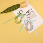 Keychain Manufacturer - Crystal Resin Pearl Ribbon Bead Chain