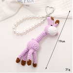 Keychain Factory - Plush Giraffe Bag Pendant Short Key Chain