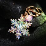 Keychain Supplier - Christmas Snowflake Keychain Acrylic Diamond