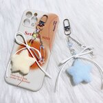 Keychain Manufacturer - Furry Five Pointed Star Bow Creamy Keychain