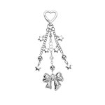 Keychain Factory - CCB Bow Resin Bead Hollow Heart Keychain