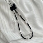 Phone Lanyard Factory - Short Beaded Chain Love Bow Phone Accessory