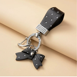 Keychain Supplier - Diamond Circle Bow Hand Rope Keychain Women