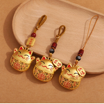 Keychain Manufacturer - Lucky Cat Drip Oil Keychain Chinese Style