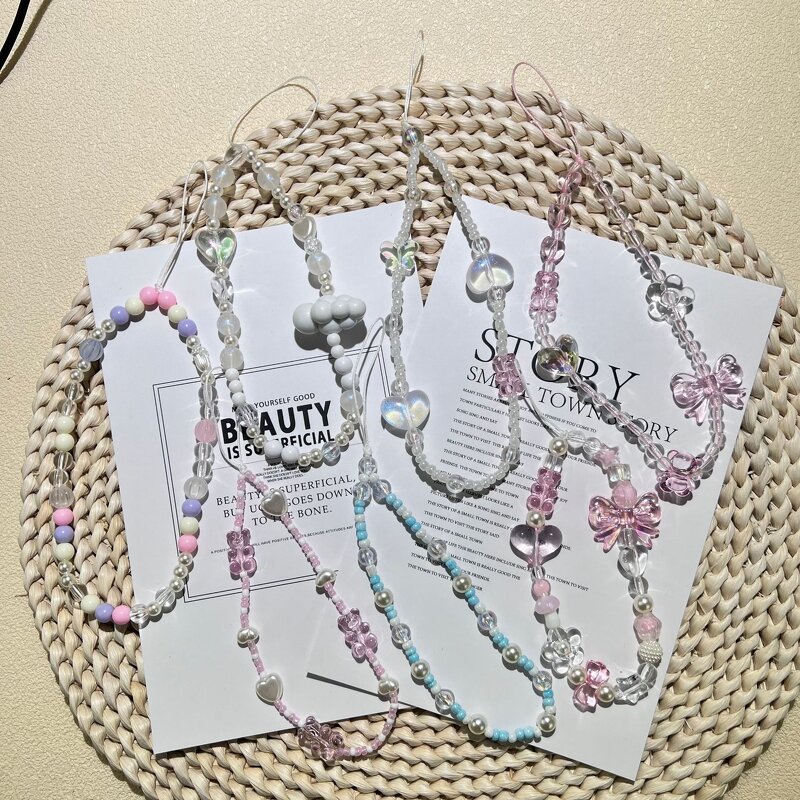 Phone Lanyard Manufacturer - Beaded Bow DIY Lanyard Label Key