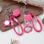 Keychain Supplier - Plush Ball Strawberry Star Apple Keychain