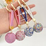 Keychain Factory - Rhinestone Round Ball Car Keychain Diamond