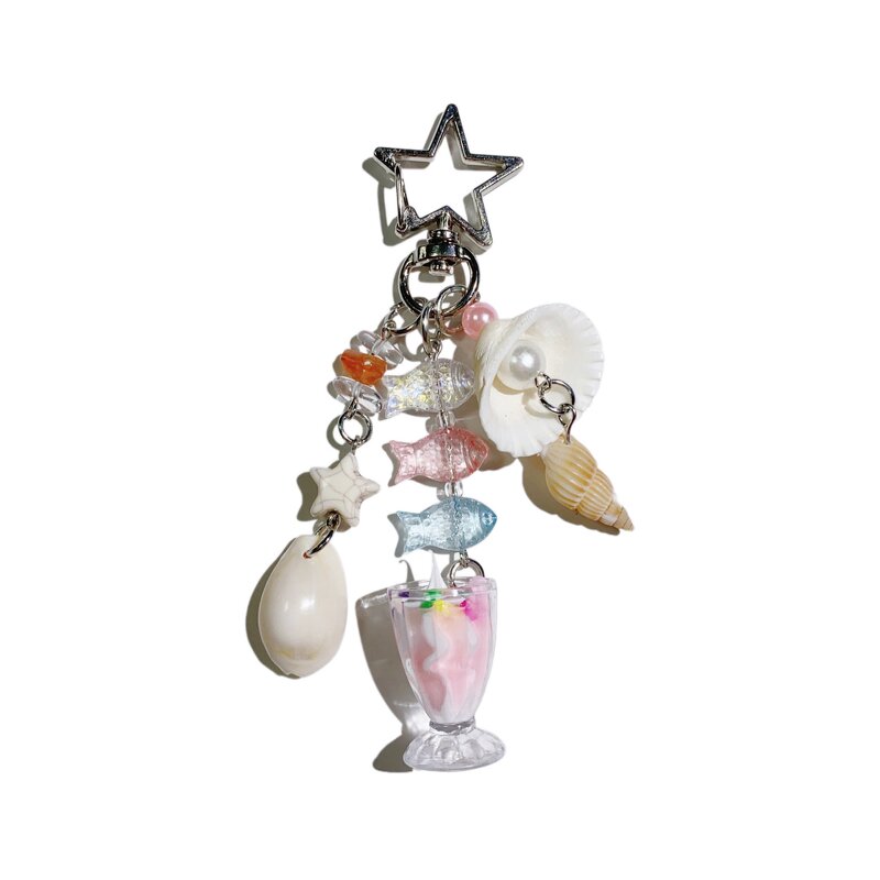 Keychain Factory - Beach Shell Ice Cream Keychain Summer Wholesale
