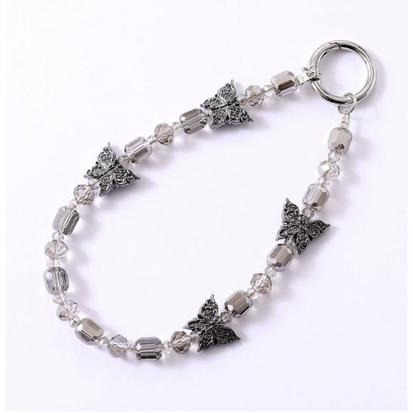 Phone Chain Factory - Crystal Bead Alloy Butterfly Pendant
