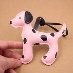 Keychain Supplier - Spotted Dog PU Keychain Bag Charm Clothing
