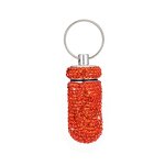 Keychain Factory - Diamond-encrusted Medicine Bottle Key Chain Box