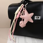 Keychain Supplier - Leather Star Handmade Knot Keychain Pendant
