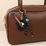 Keychain Manufacturer - PU Guitar Pendant Bead Keychain Wholesale