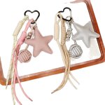 Keychain Supplier - Leather Star Handmade Knot Keychain Pendant
