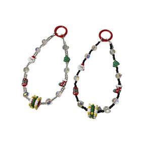 Phone Lanyard Factory - Christmas Hand-Painted Bead Crystal Alloy