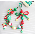 Phone Chain Supplier - Cartoon Rice Bead Bow Christmas Pendant