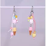 Keychain Manufacturer - Ice Cream Keychain Heart Colorful Bead Love