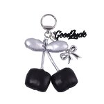 Keychain Factory - Leather Cherry Keychain Bow Personalized Car