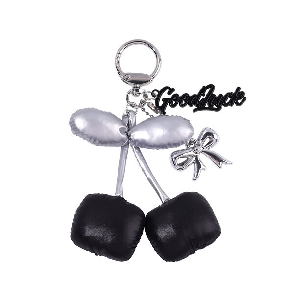 Keychain Factory - Leather Cherry Keychain Bow Personalized Car