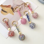 Keychain Factory - Rhinestone Round Ball Car Keychain Diamond