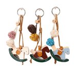 Keychain Supplier - Leather Rocking Horse Pendant Cute Niche
