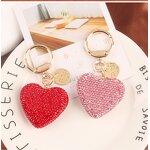 Keychain Supplier - Alloy Keychain Diamond Love Earphone Cover