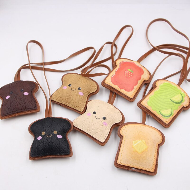 Keychain Manufacturer - Wheat Leather Toast Bread Luggage Pendant