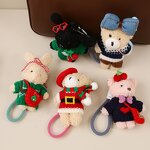 Keychain Manufacturer - Christmas Sweater Bear Plush Pendant Bow