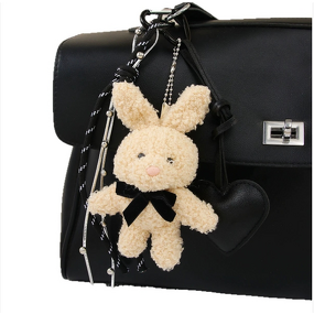 Keychain Manufacturer - Plush Bunny Pendant Leather Heart Cute