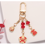 Keychain Factory - Alphabet Ceramic Flower Keychain Fu Bag Cat