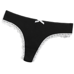 Cotton Thong Factory - OEM New Style T-Back Ribbed Lace