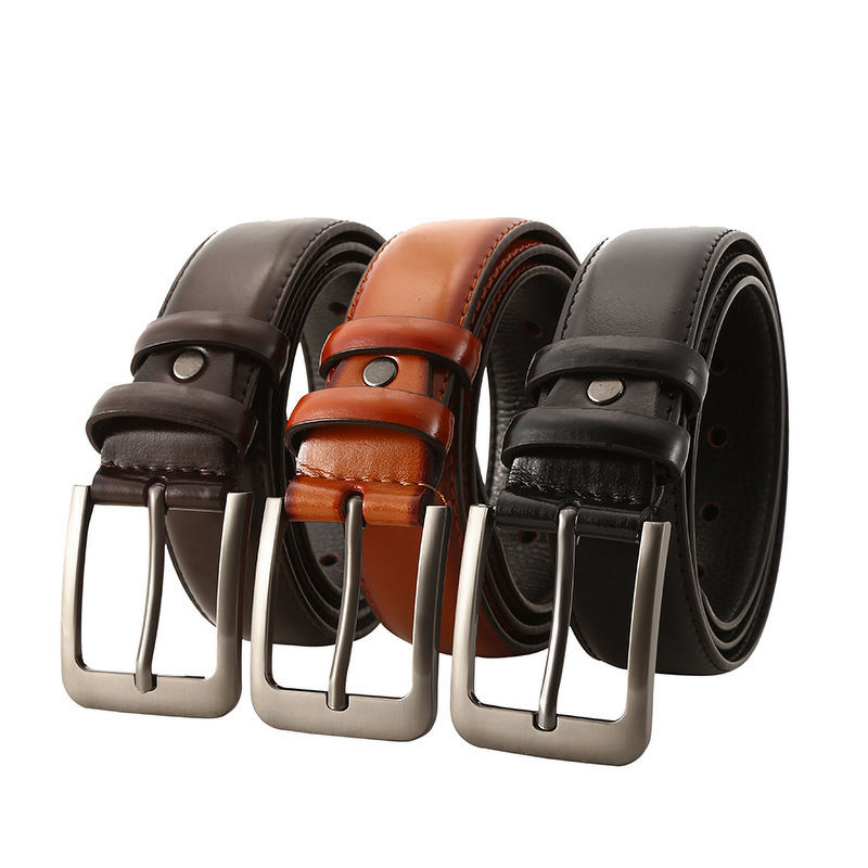 PU Belt Factory - OEM Men's Casual Vintage Alloy Pin