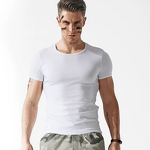 T-Shirt Factory - OEM Men's White Bottoming Slim Tight