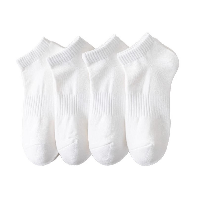 Casual Socks Factory - OEM Men's Trendy White Short Sweat