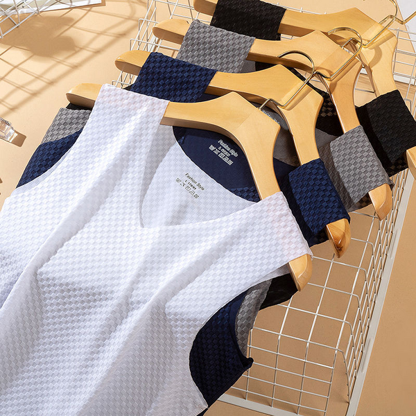 Sports Vest Factory - OEM Men's Summer Checkered Ice Silk