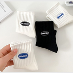 Mid-Calf Socks Factory - OEM Men's White Autumn Winter