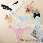 Cotton Panties Factory - OEM T-Back Solid Color Lace-Themed