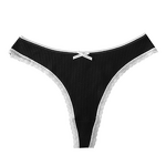 Cotton Panties Factory - OEM T-Back Solid Color Lace-Themed