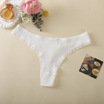 Cotton Panties Factory - OEM T-Back Solid Color Lace-Themed