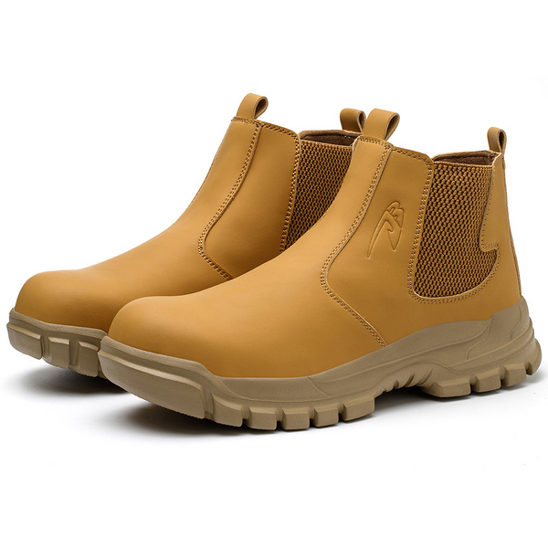 Safety Shoes Factory - Men's Wheat High Top Steel Toe Water-Repellent