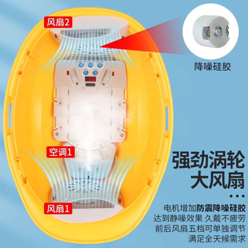 Safety Helmet Factory - Rechargeable Fan Safety Work Helmet Cooling
